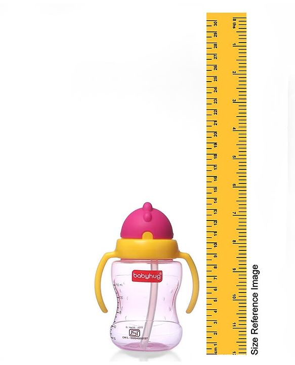 Babyhug Straw Sipper Bottle with Twin Handles  Green, 180 ml | BPA Free | Spill-Resistant |Easy Grip |Flip Up Straw | Travel Friendly | Ideal for Newborns & Toddlers |