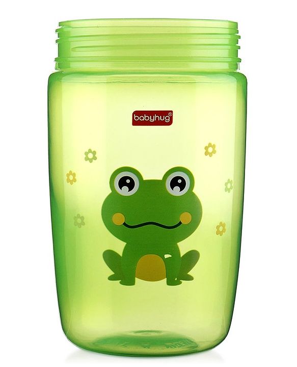 Babyhug Owl Print Straw Sipper Bottle  360 ml, Blue | BPA Free | Spill-Resistant |Flip Lid | Dishwasher Safe | Travel Friendly | Ideal for Newborns & Toddlers