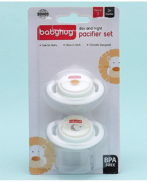 Babyhug Silicone Pacifier Pack of 2 - White