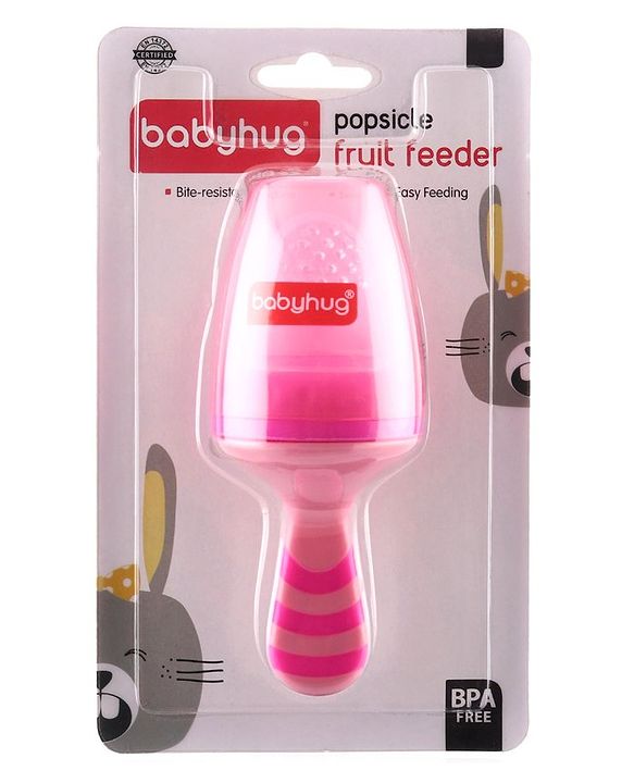 Babyhug Popsicle Shaped Fruit & Food Nibbler - Pink