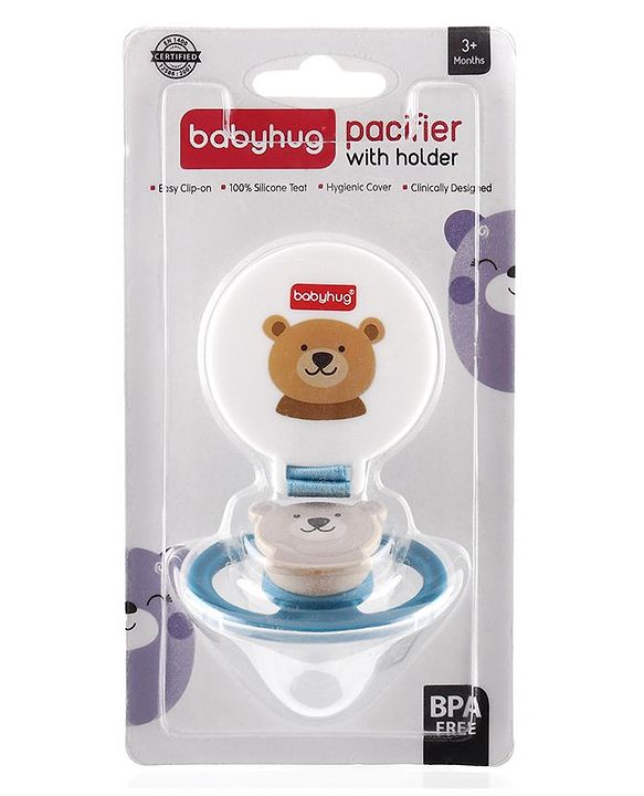 Babyhug Pacifier with Holder - Blue