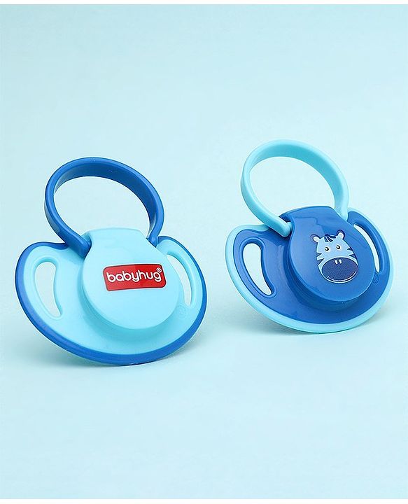 Babyhug Silicone Pacifier With Sterilizer Case Pack of 2 - Blue