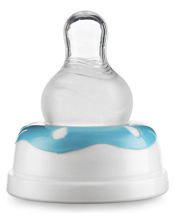 Babyhug Feeding Bottle Animal Print Blue And White Pack of 2 - 125 ml and 150 ml