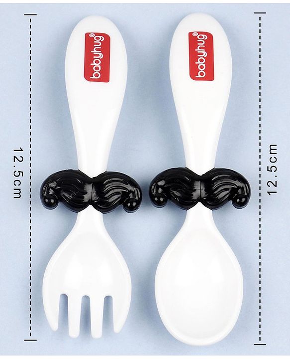 Babyhug Spoon & Fork Set - Black