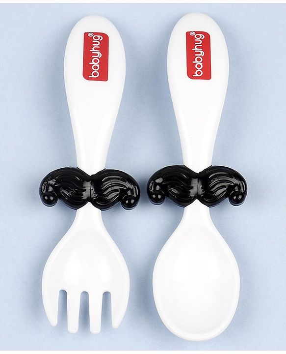 Babyhug Spoon & Fork Set - Black