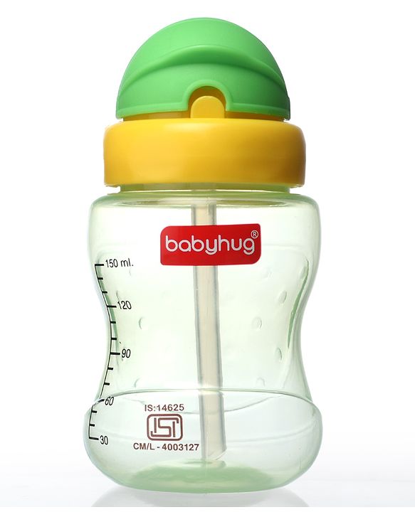 Babyhug Spout and Straw Sipper Set of 2 Green Blue - 180 ml Each