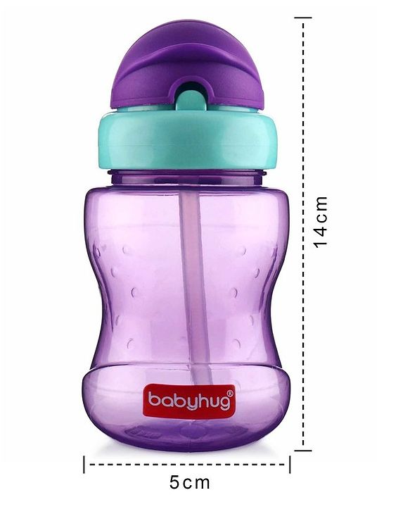 Babyhug Spout and Straw Sipper Set of 2 Pink Purple - 180 ml Each (Colour May Vary)