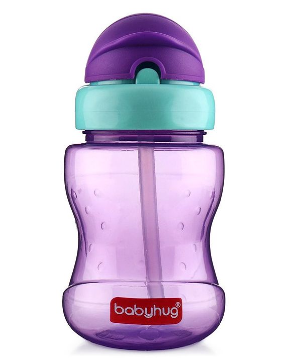 Babyhug Spout and Straw Sipper Set of 2 Pink Purple - 180 ml Each (Colour May Vary)