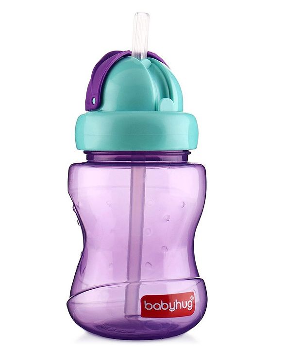 Babyhug Spout and Straw Sipper Set of 2 Pink Purple - 180 ml Each (Colour May Vary)