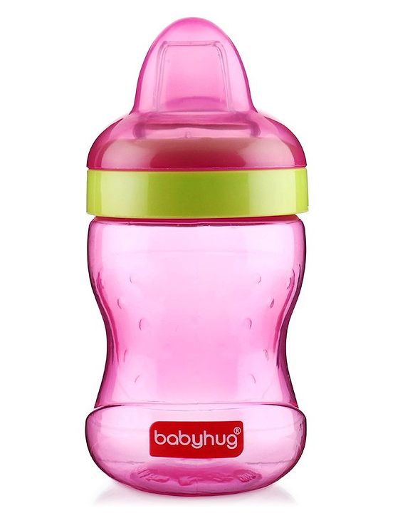 Babyhug Spout and Straw Sipper Set of 2 Pink Purple - 180 ml Each (Colour May Vary)
