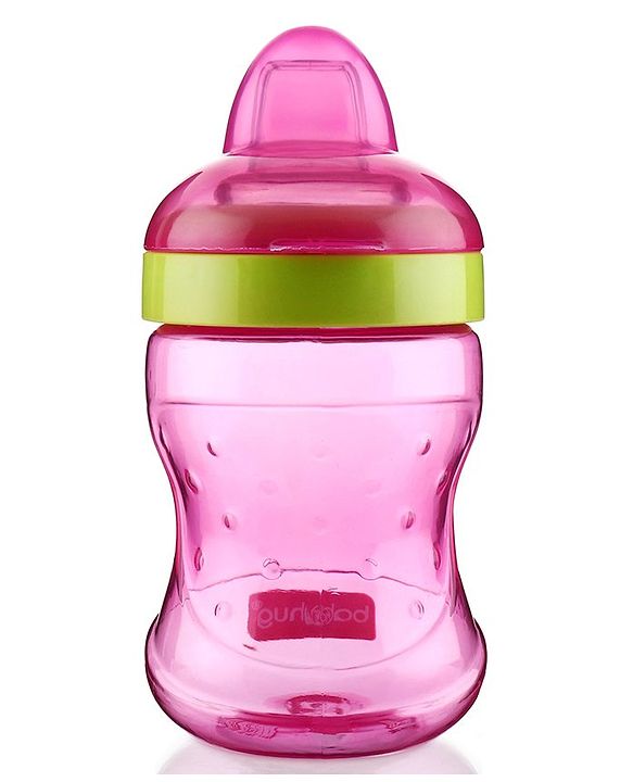 Babyhug Spout and Straw Sipper Set of 2 Pink Purple - 180 ml Each (Colour May Vary)