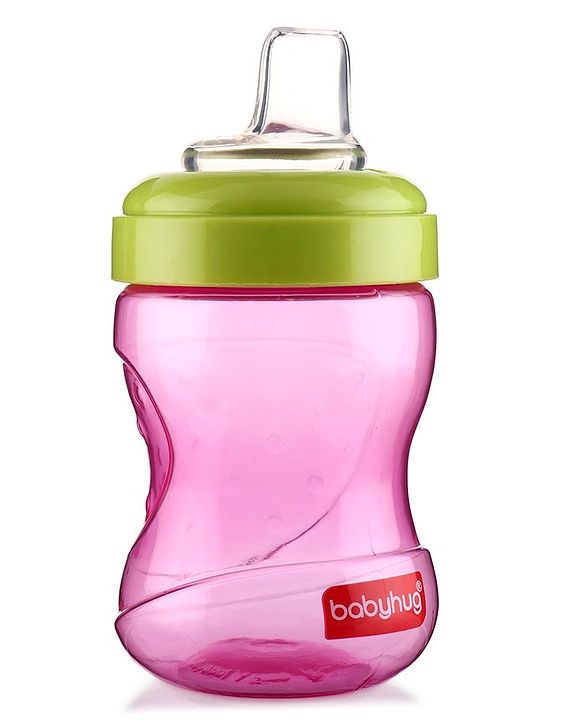 Babyhug Spout and Straw Sipper Set of 2 Pink Purple - 180 ml Each (Colour May Vary)