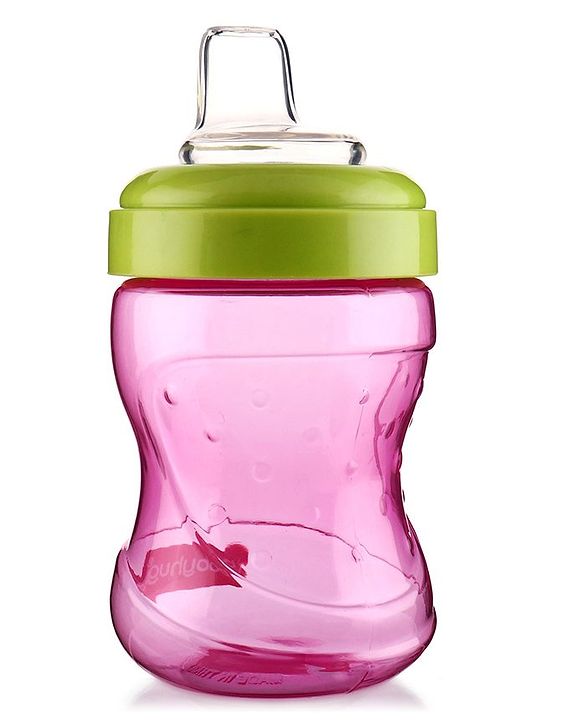 Babyhug Spout and Straw Sipper Set of 2 Pink Purple - 180 ml Each (Colour May Vary)