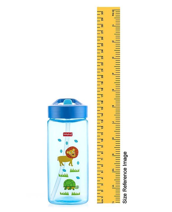 Babyhug Lion Print Toddler Square Spout Sipper Blue - 420 ml