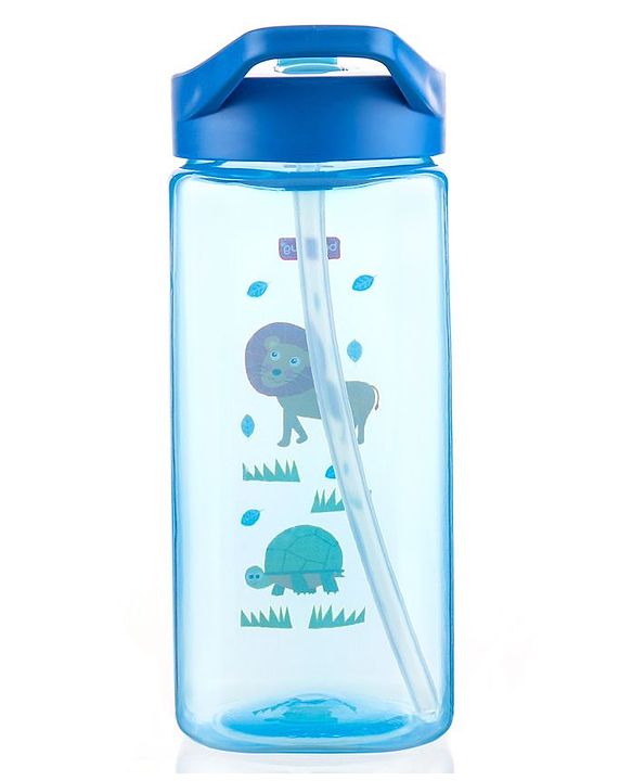 Babyhug Lion Print Toddler Square Spout Sipper Blue - 420 ml