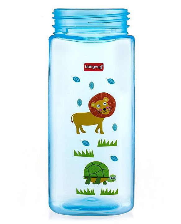 Babyhug Lion Print Toddler Square Spout Sipper Blue - 420 ml