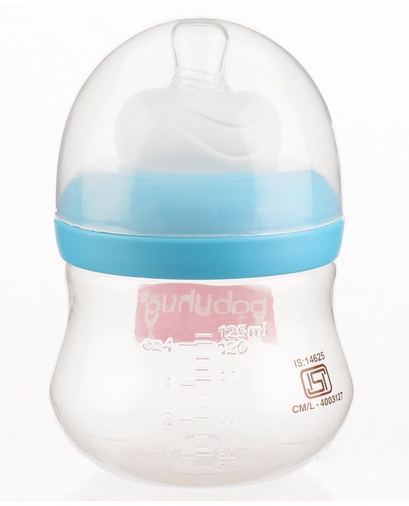 Babyhug Wide Neck Feeding Bottle Blue - 125 ml
