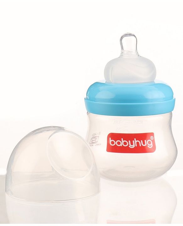 Babyhug Wide Neck Feeding Bottle Blue - 125 ml