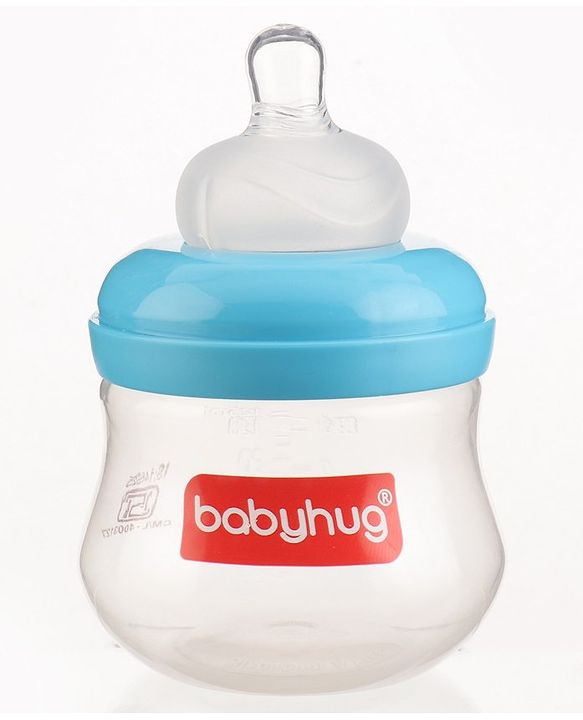 Babyhug Wide Neck Feeding Bottle Blue - 125 ml