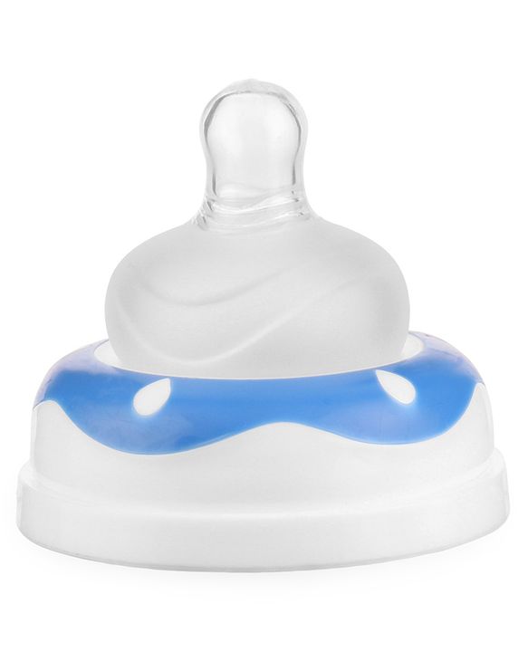 Babyhug Anti Colic Feeding Bottle Hippo Shape Blue - 125 ml