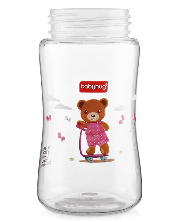 Babyhug Anti Colic Feeding Bottle Bear Shape Pink - 250 ml