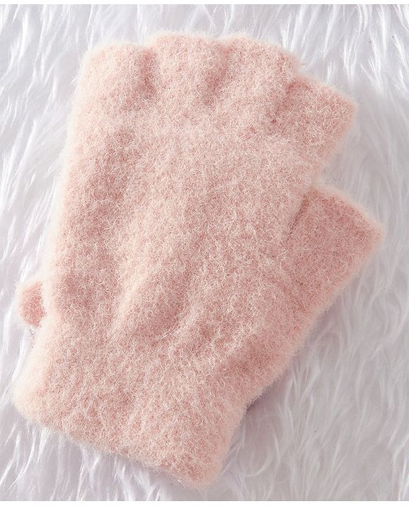 Babyhug Woollen Gloves Animal Design - Pink