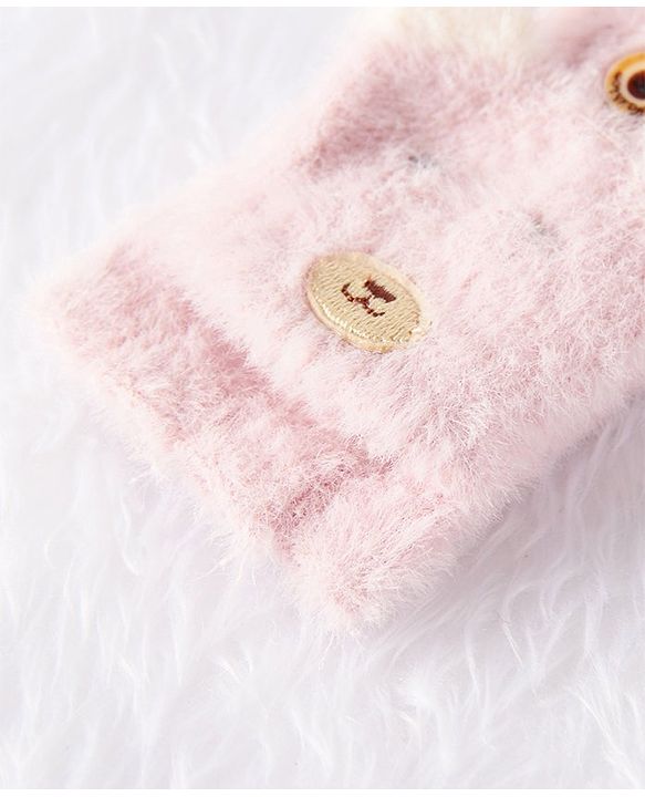 Babyhug Woolen Hand Gloves  - Pink