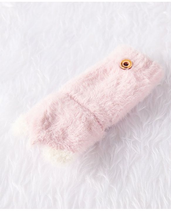 Babyhug Woolen Hand Gloves  - Pink