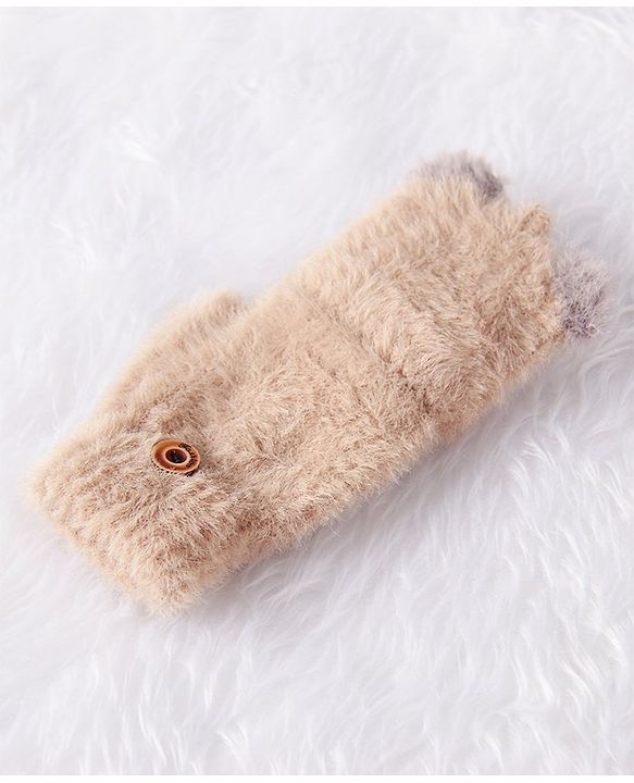 Babyhug Woolen Hand Gloves  - Brown