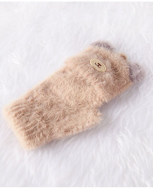 Babyhug Woolen Hand Gloves  - Brown