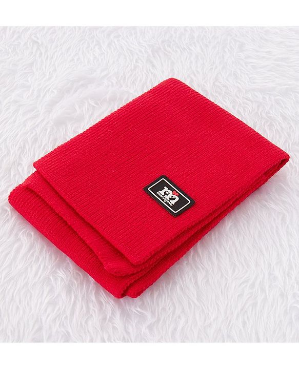Babyhug Woollen Cap & Gloves With Muffler Pom Pom Detailing Red - Diameter 12 cm