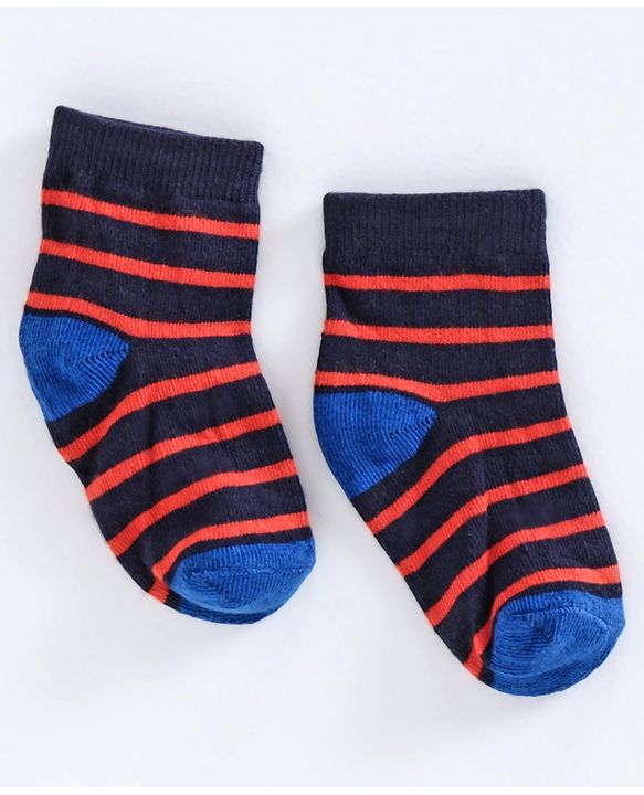 Cute Walk by Babyhug Anti Bacterial Ankle Length Socks Pack of 3 - Grey Blue