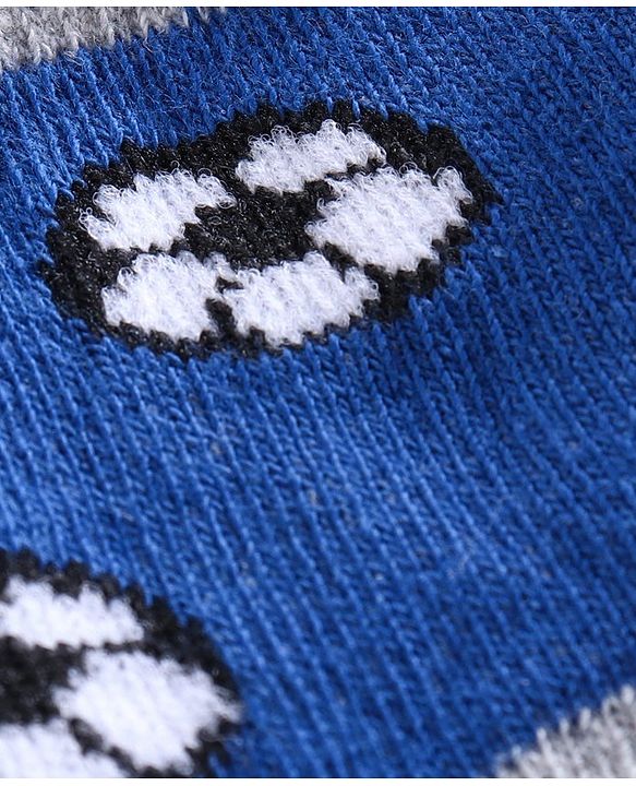 Cute Walk by Babyhug Anti Bacterial Ankle Length Socks Pack of 3 - Grey Blue