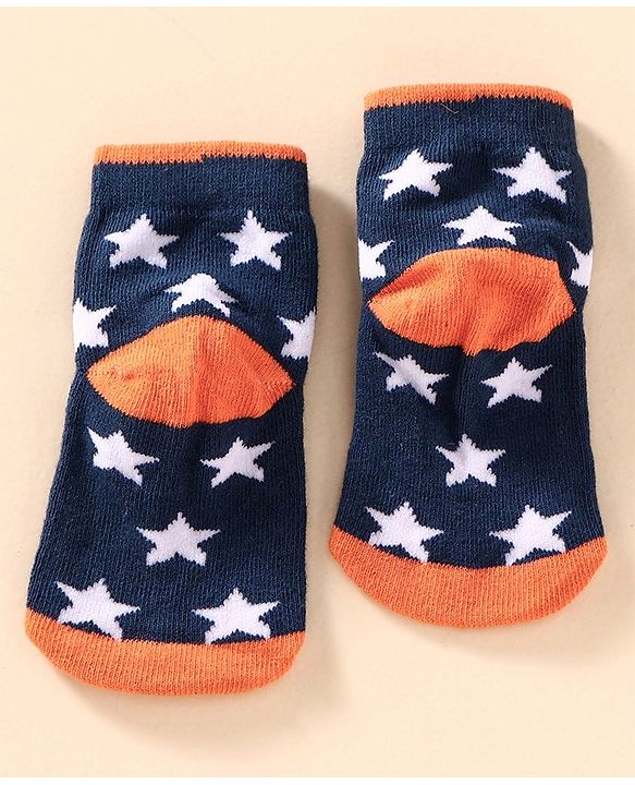 Cute Walk by Babyhug Antibacterial Ankle Length Socks Multi Design Pack of 3 Pairs - Red Blue Grey