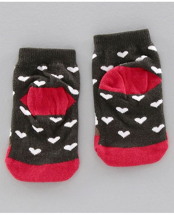 Cute Walk by Babyhug Antibacterial Ankle Length Socks Snow Man & Santa Design Pack of 3 - Pink White Grey