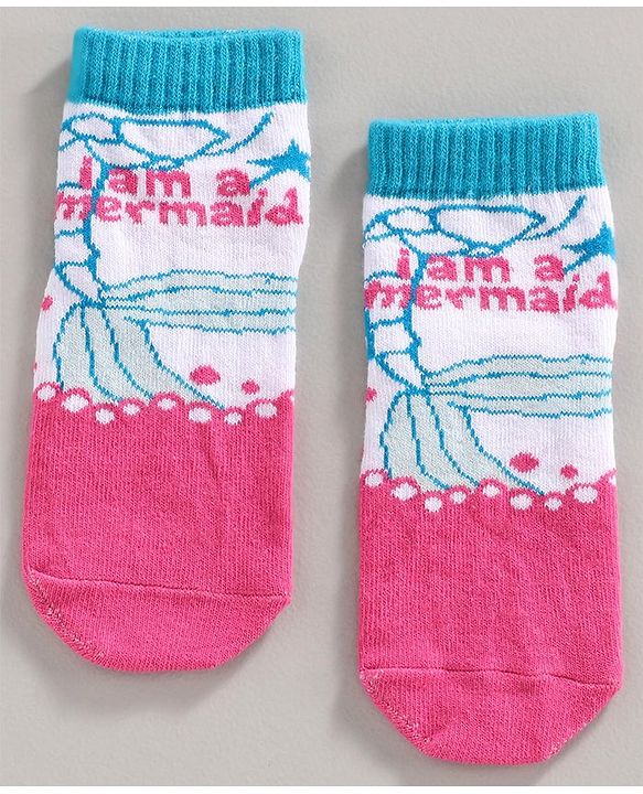 Cute Walk by Babyhug Anti Bacterial Ankle Length  Socks Multi Design Pack of 2 - Blue