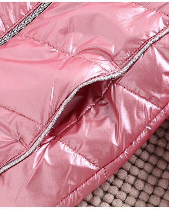 Babyhug Full Sleeves Hooded Padded Jacket - Pink
