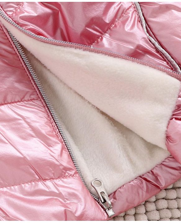 Babyhug Full Sleeves Hooded Padded Jacket - Pink