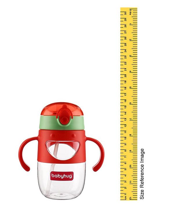 Babyhug Straw Sipper with Twin Handles Blue - 450 ml