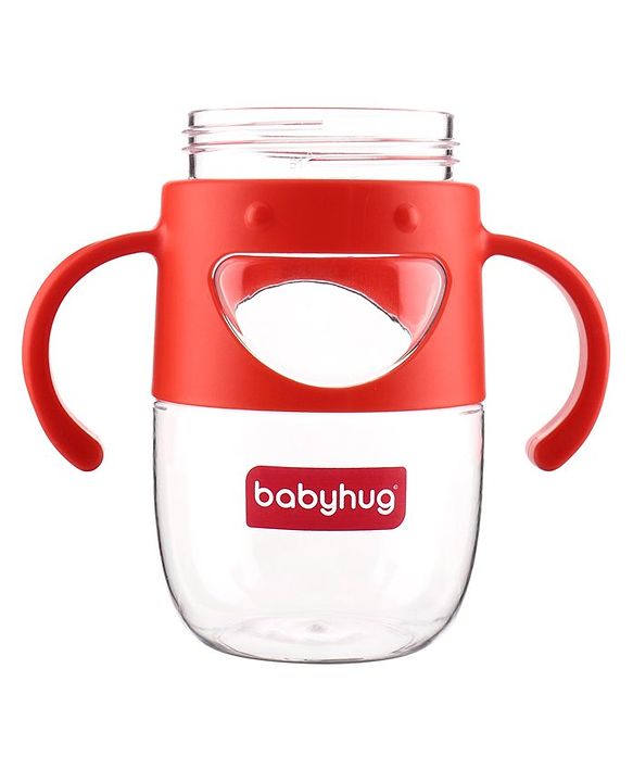 Babyhug Straw Sipper with Twin Handles Blue - 450 ml