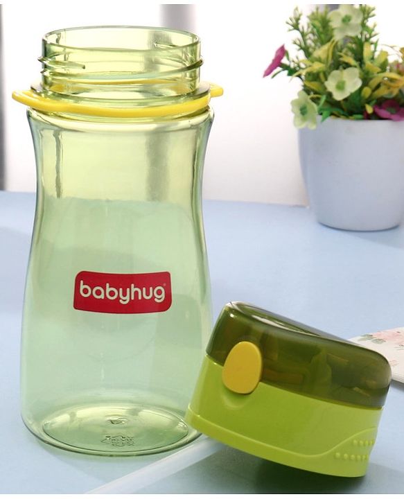 Babyhug Straw Sipper with Carrying Strap Green - 400 ml