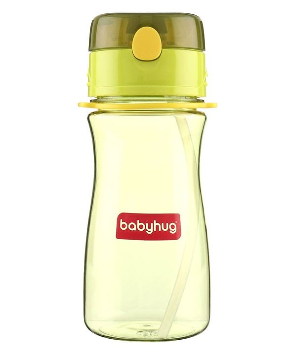 Babyhug Straw Sipper with Carrying Strap Green - 400 ml
