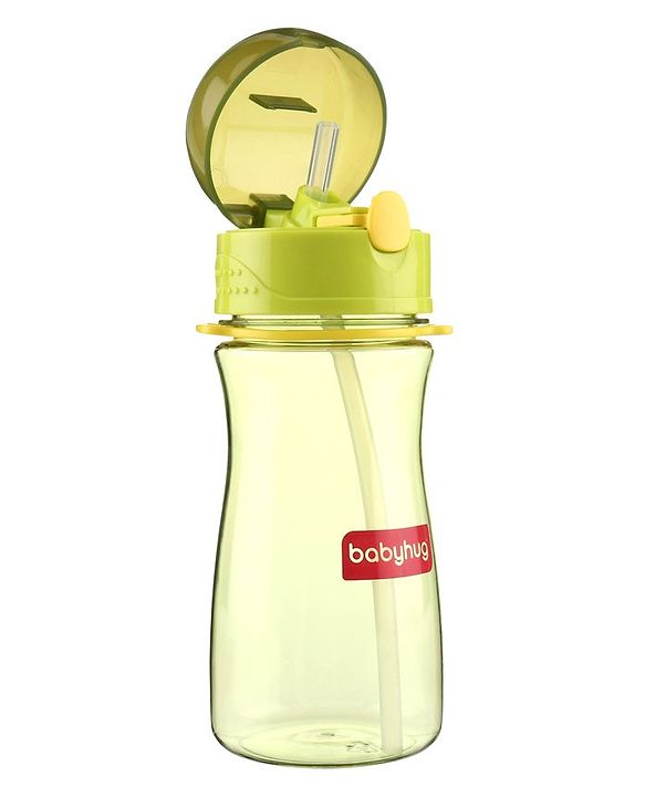Babyhug Straw Sipper with Carrying Strap Green - 400 ml