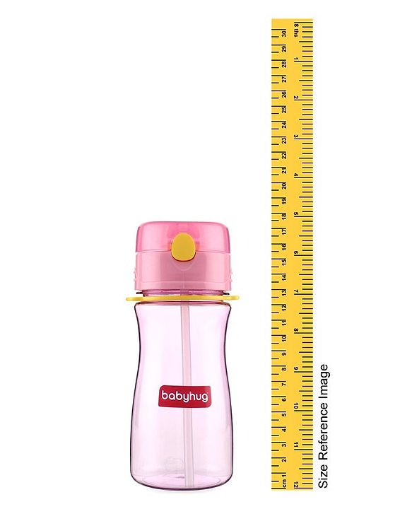 Babyhug Straw Sipper with Carrying Strap Pink - 400 ml