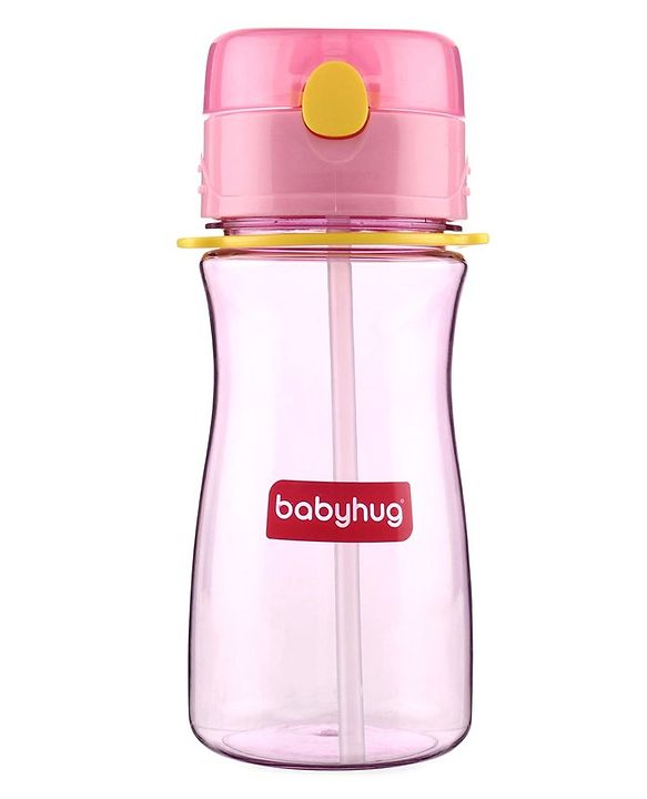 Babyhug Straw Sipper with Carrying Strap Pink - 400 ml