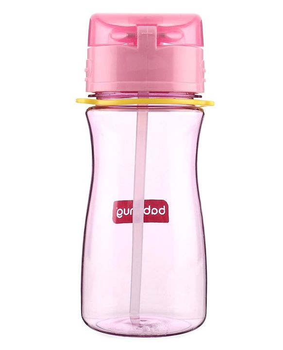 Babyhug Straw Sipper with Carrying Strap Pink - 400 ml