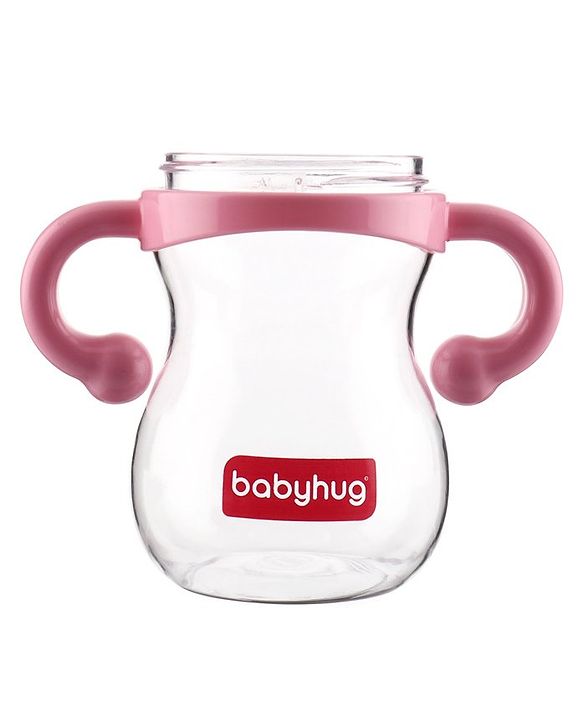 Babyhug Straw Sipper with Twin Handle Pink - 350 ml
