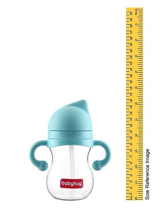 Babyhug Straw Sipper with Twin Handle Blue - 350 ml