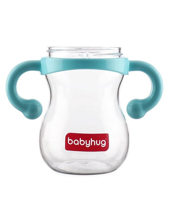 Babyhug Straw Sipper with Twin Handle Blue - 350 ml