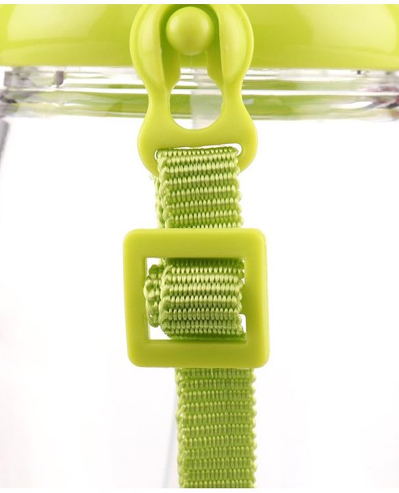 Babyhug Round Straw Sipper with Carrying Strap Green - 410 ml